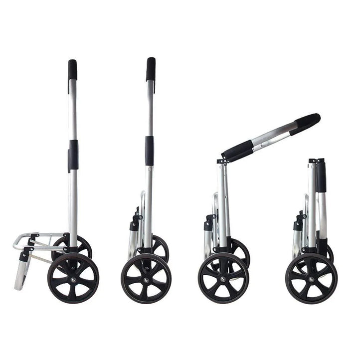 Kompaktowy składany wózek na zakupy – łatwy transport do codziennego użytku