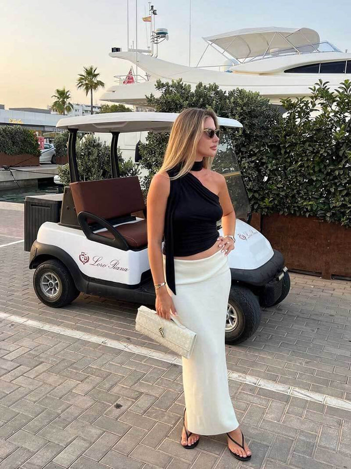 Szykowna woven torebka z klapką i uchwytem