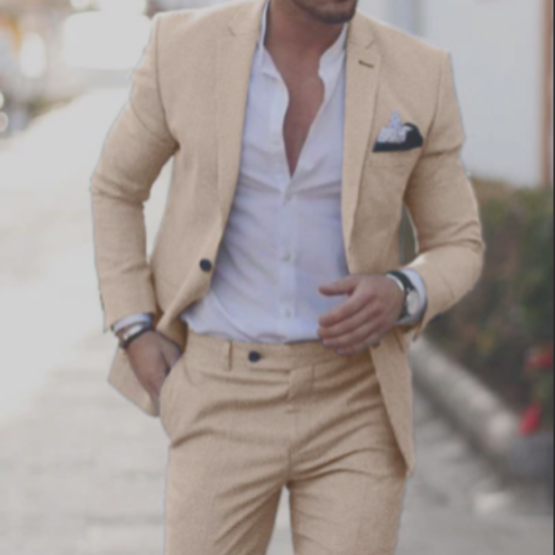 Męski garnitur ślubny slim fit