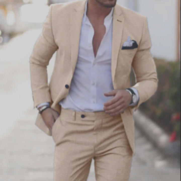 Męski garnitur ślubny slim fit