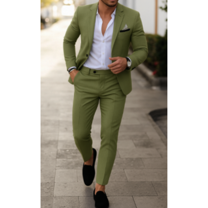 Męski garnitur ślubny slim fit