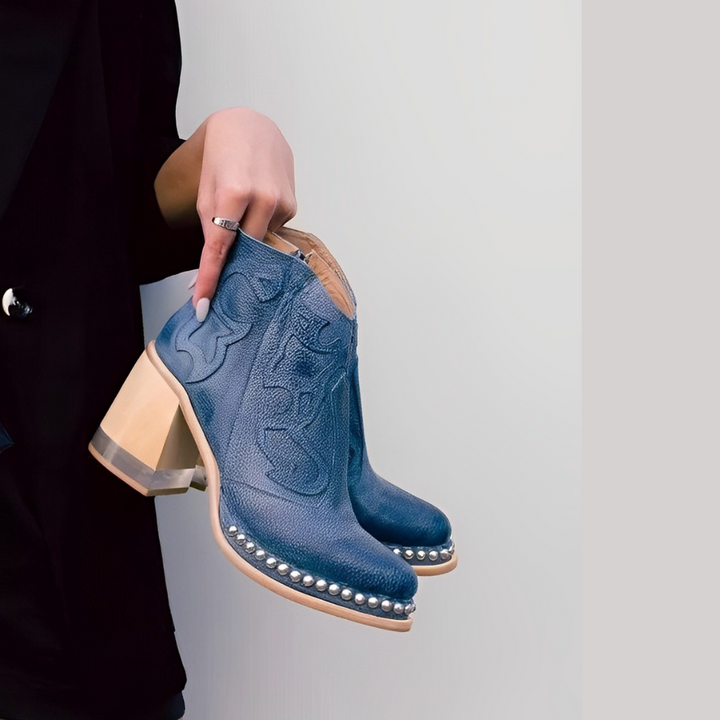 Damskie botki z Design stylem zachodnim z przezroczystym obcasem