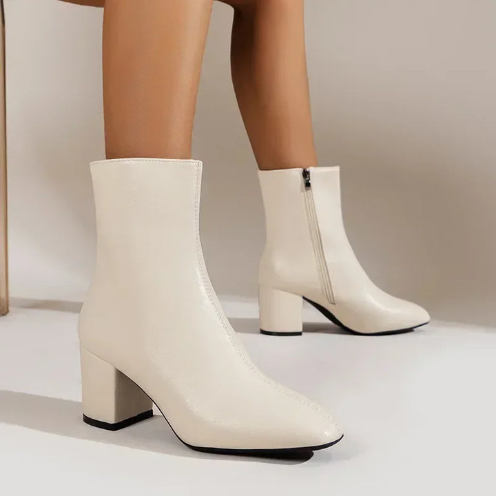 Damskie Buty Zimowe Na Obcasie Eleganckie