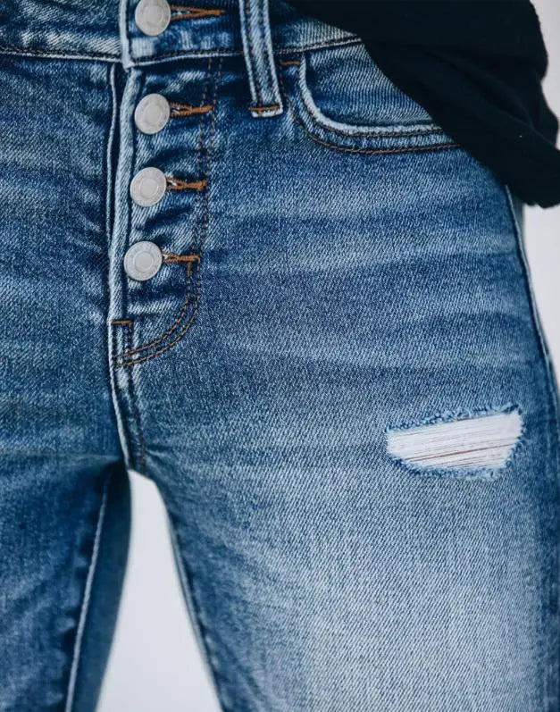 Damskie Wysoki Stan Chudy Spodnie Jeansowe