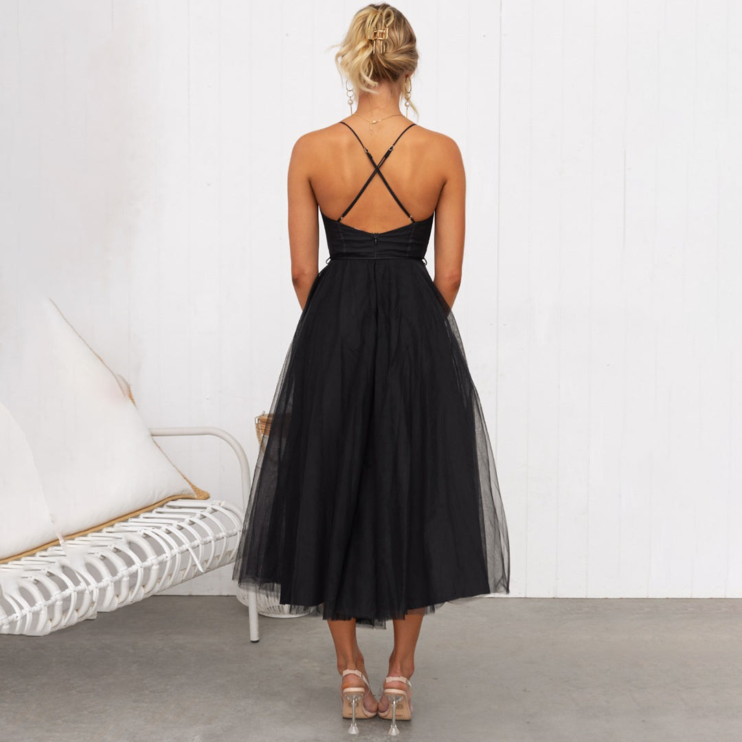 Damska elegancka sukienka koktajlowa | Midi