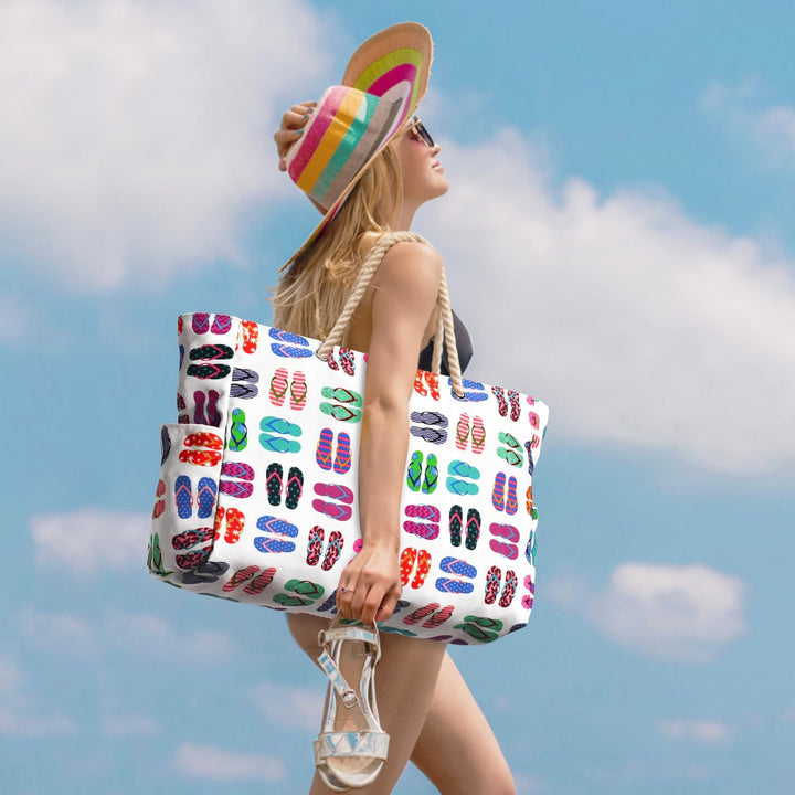 Wodoodporna i piaskoodporna duża tote torba plażowa