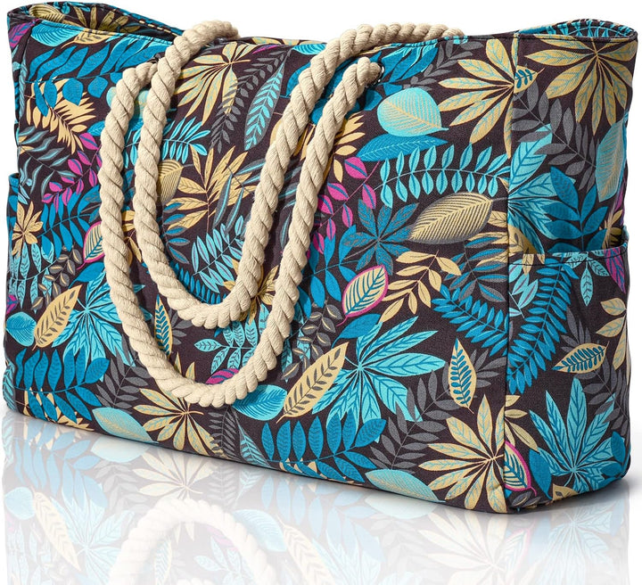 Wodoodporna i piaskoodporna duża tote torba plażowa