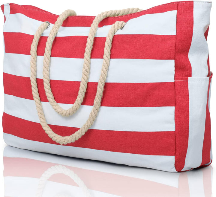 Wodoodporna i piaskoodporna duża tote torba plażowa