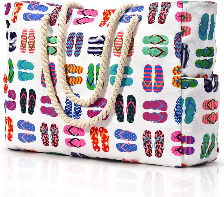 Wodoodporna i piaskoodporna duża tote torba plażowa