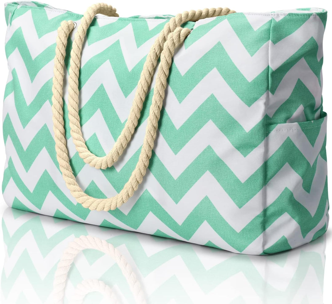 Wodoodporna i piaskoodporna duża tote torba plażowa