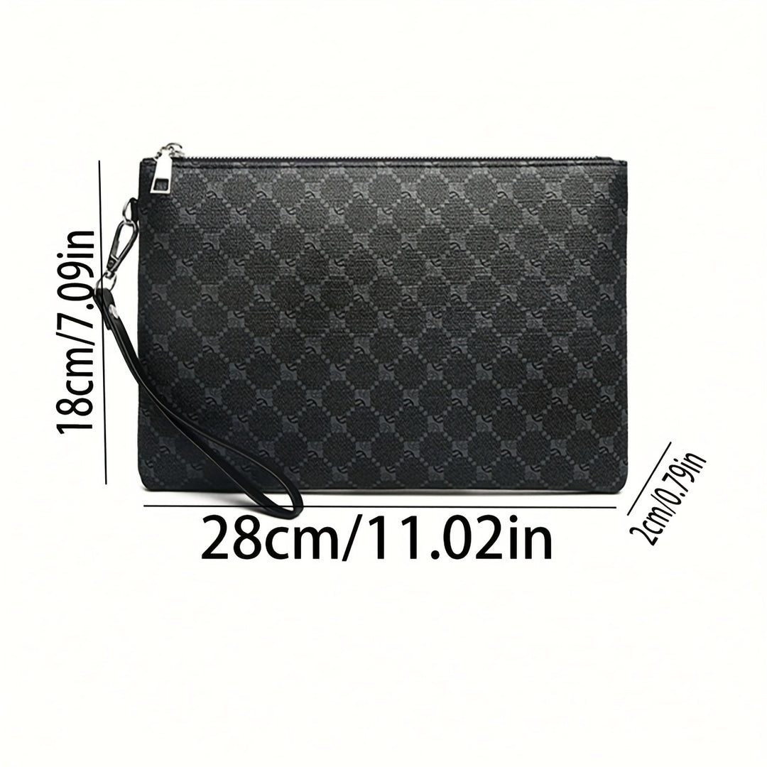 Saszetki Męskie do Ręki Klasyczne ze Skórzanymi Elementami Clutch