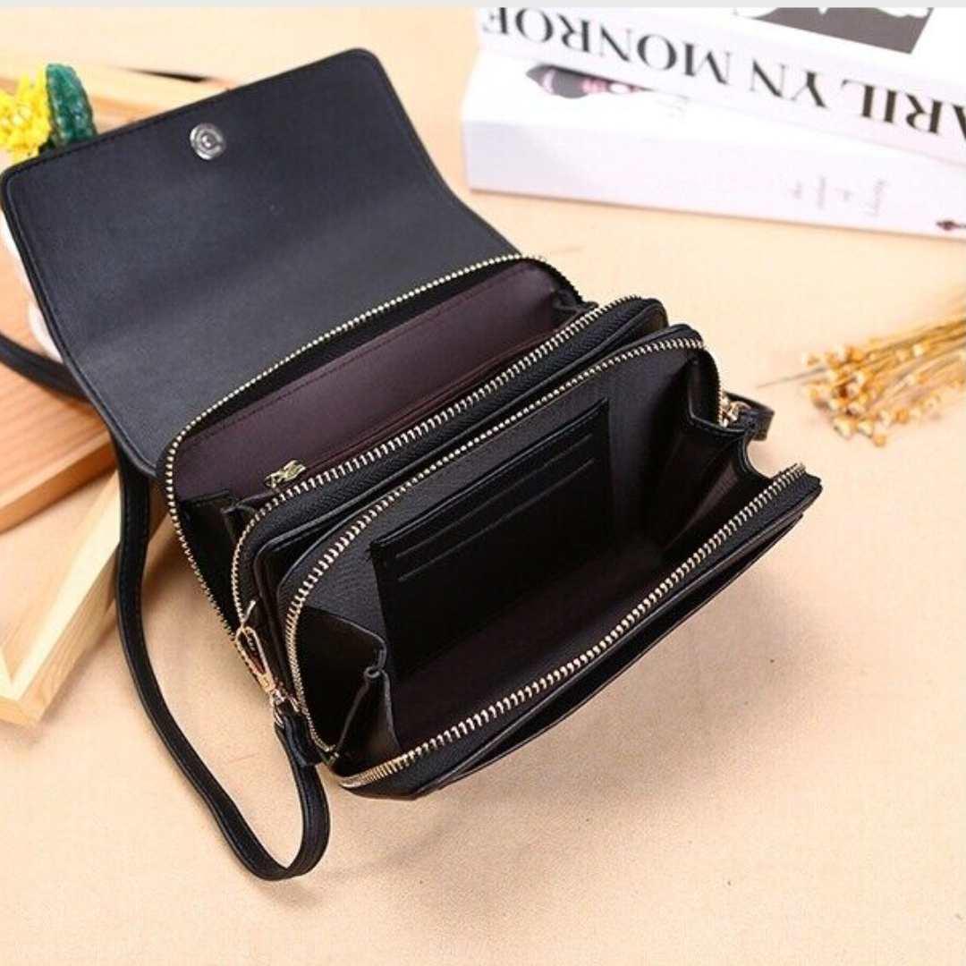 Damska kompaktowa torebka wielokieszeniowa