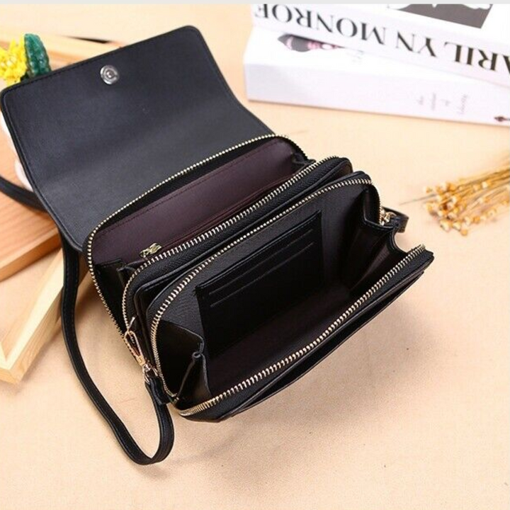 Damska kompaktowa torebka wielokieszeniowa