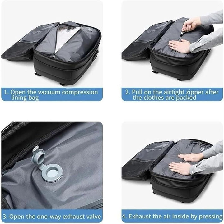 Rozszerzalny plecak podróżny antykradzieżowy