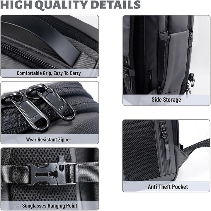 Rozszerzalny plecak podróżny antykradzieżowy