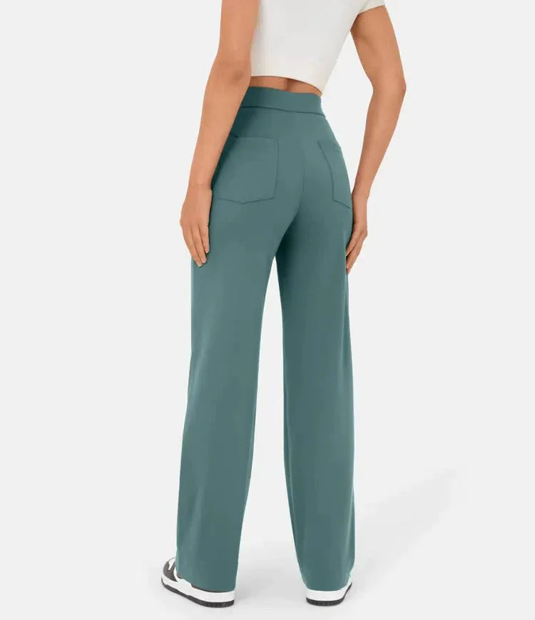 Eleganckie Spodnie Damskie Wysoki Stan