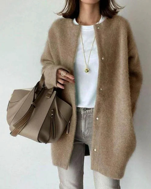 Damski stylowy ciepły kardigan zimowy