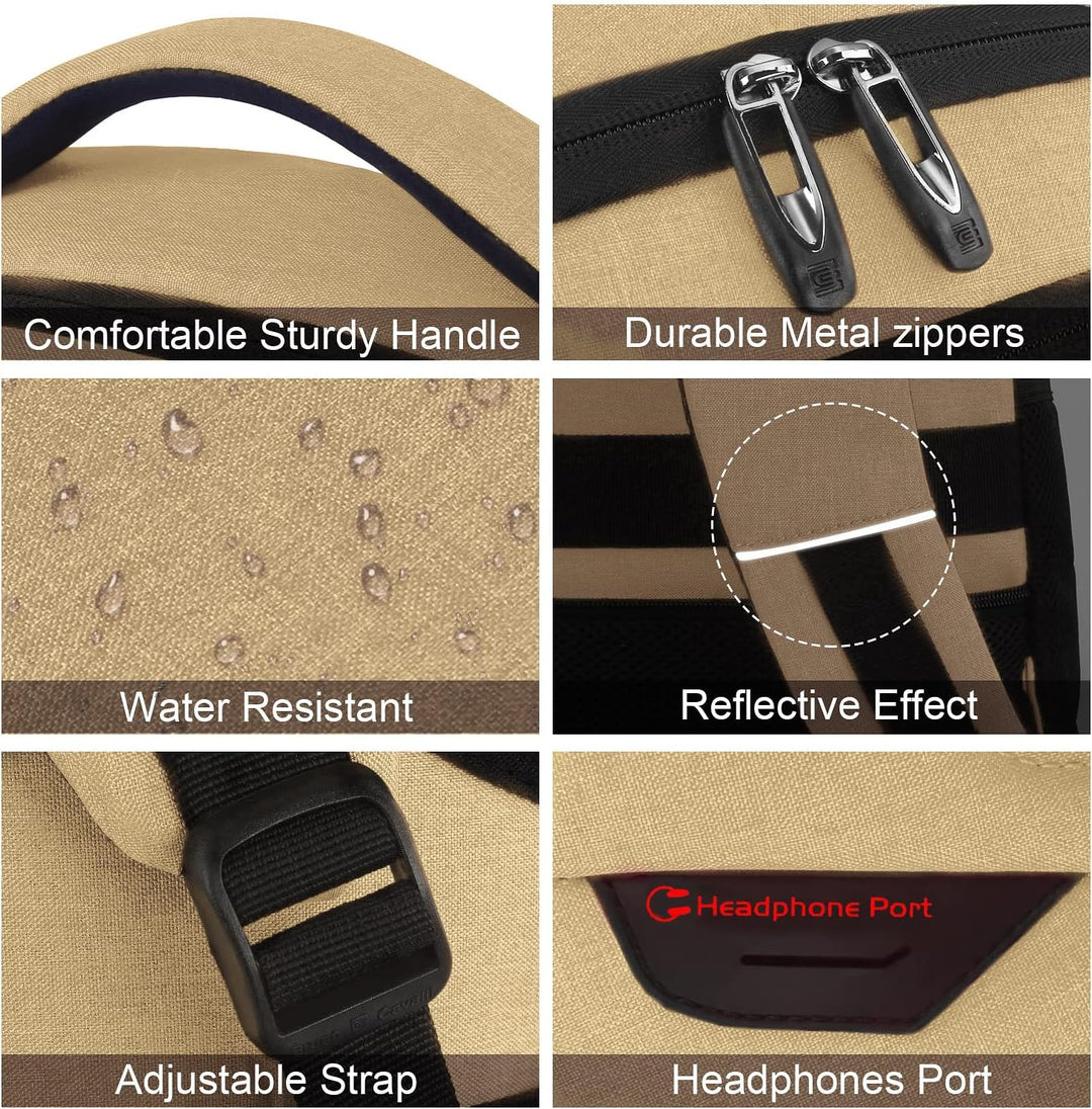 Nowoczesny plecak na laptopa z zabezpieczeniem antykradzieżowym i portem USB