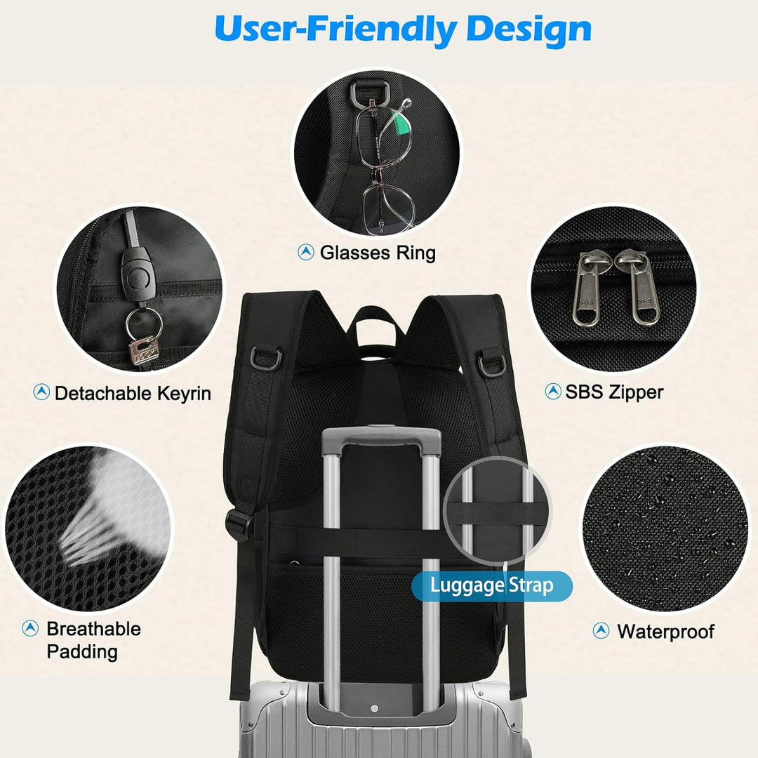 Wodoodporny plecak podróżny na laptopa i lunch z portem USB