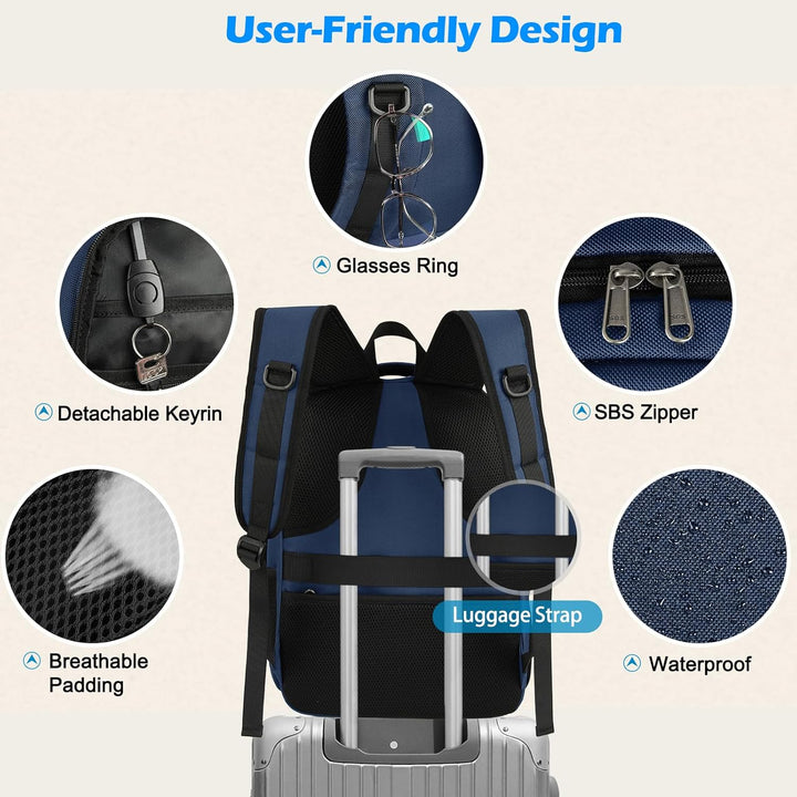 Wodoodporny plecak podróżny na laptopa i lunch z portem USB