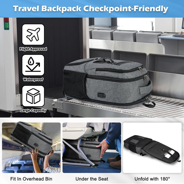 Wodoodporny plecak podróżny na laptopa i lunch z portem USB