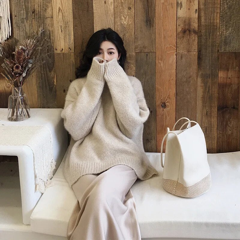 Damski Przytulny Oversized Sweter – Ciepły i Stylowy