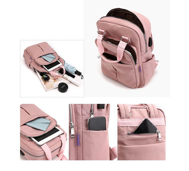 Plecak podróżny antykradzieżowy z ładowaniem USB