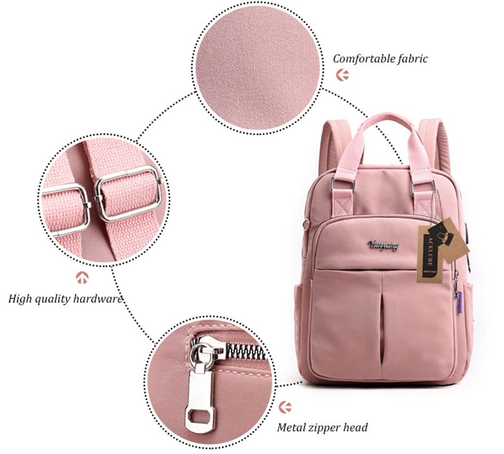 Plecak podróżny antykradzieżowy z ładowaniem USB