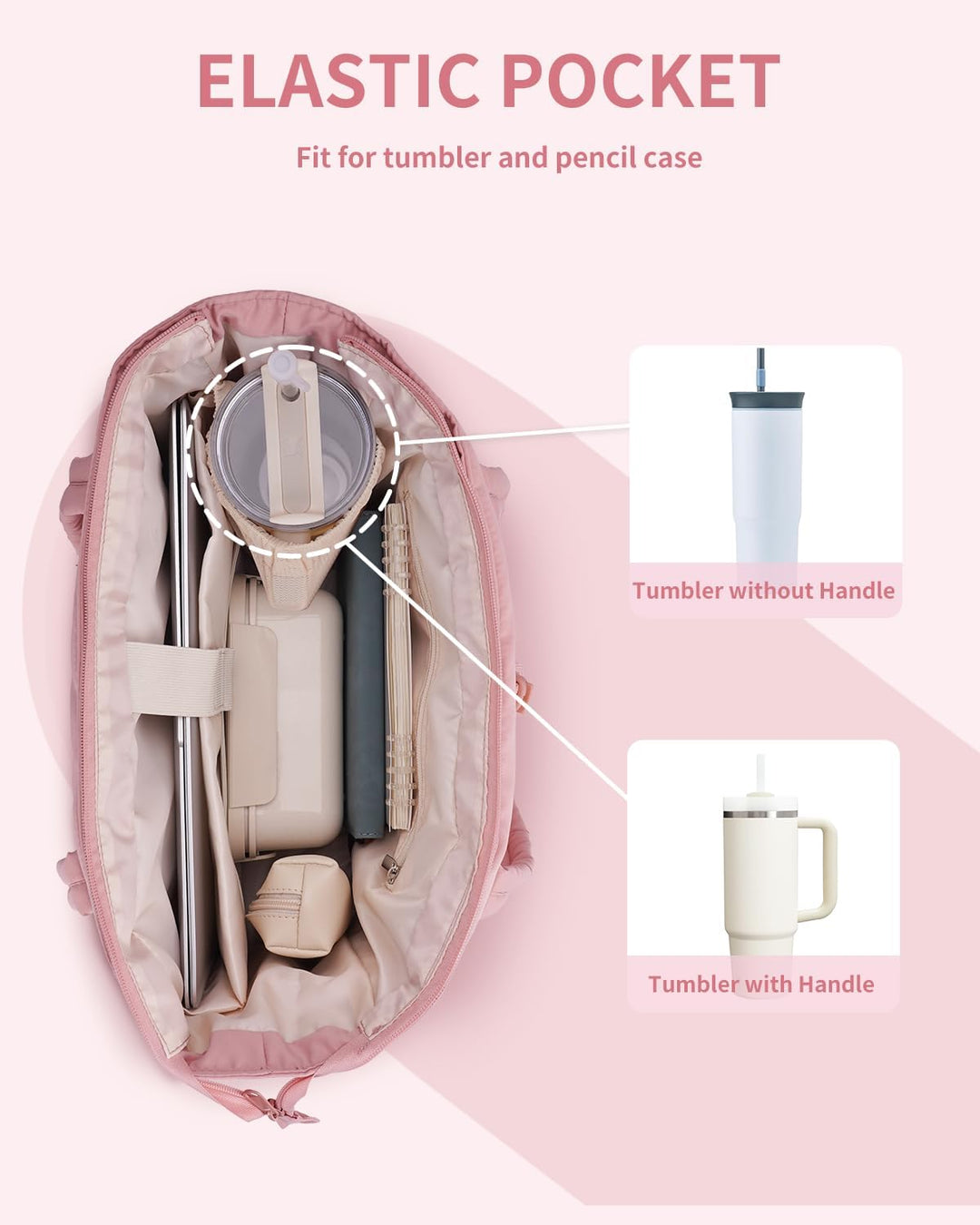 Pojemna damska tote torba na laptopa z bezpieczną kieszenią na kubek