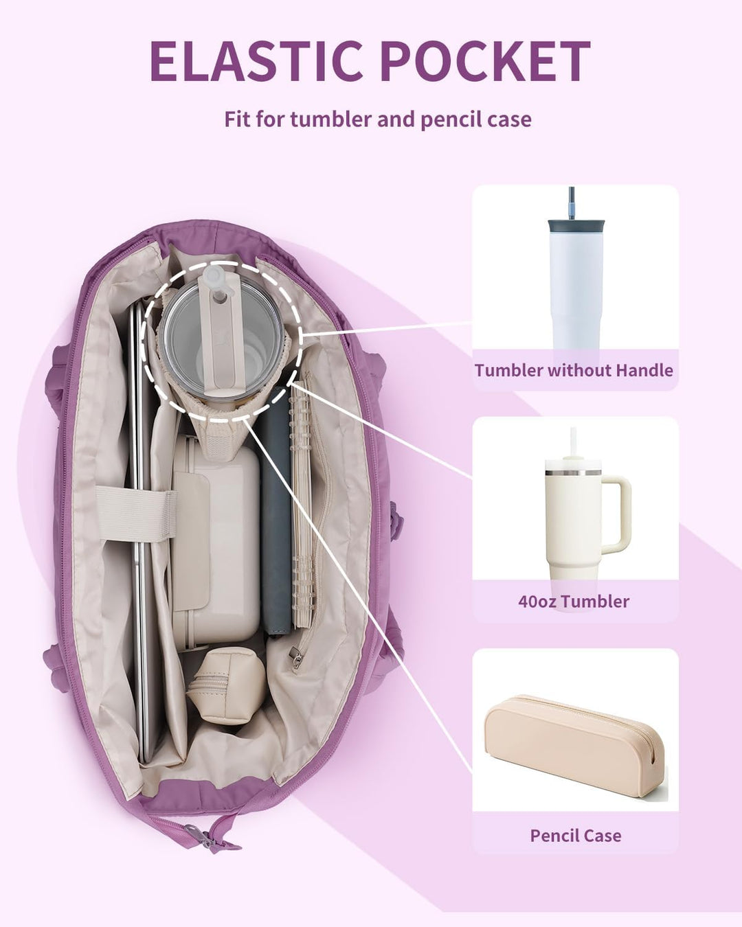 Pojemna damska tote torba na laptopa z bezpieczną kieszenią na kubek