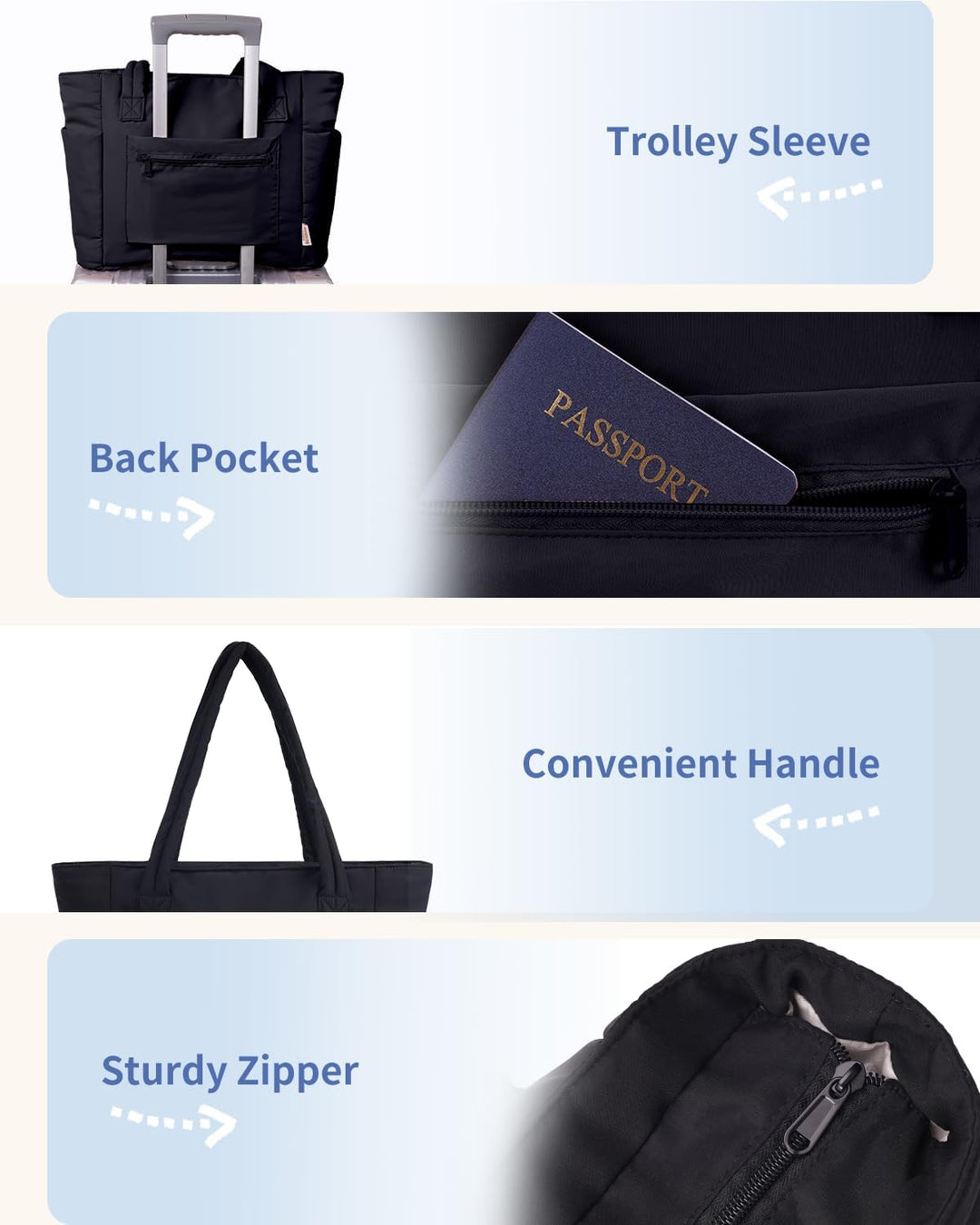 Pojemna damska tote torba na laptopa z bezpieczną kieszenią na kubek