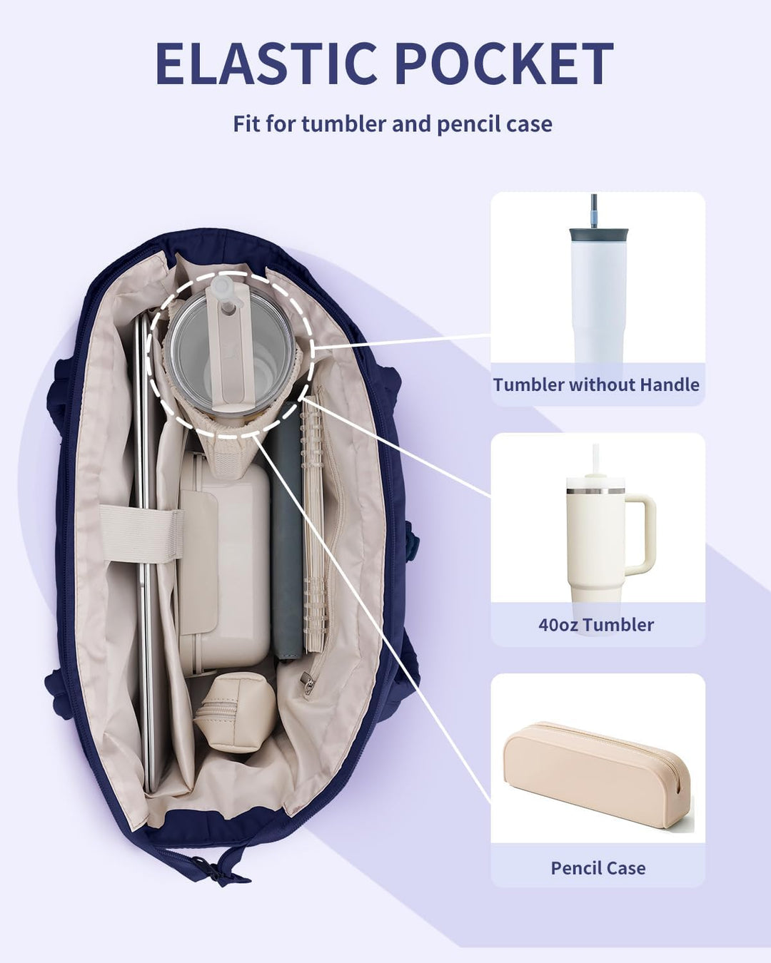 Pojemna damska tote torba na laptopa z bezpieczną kieszenią na kubek