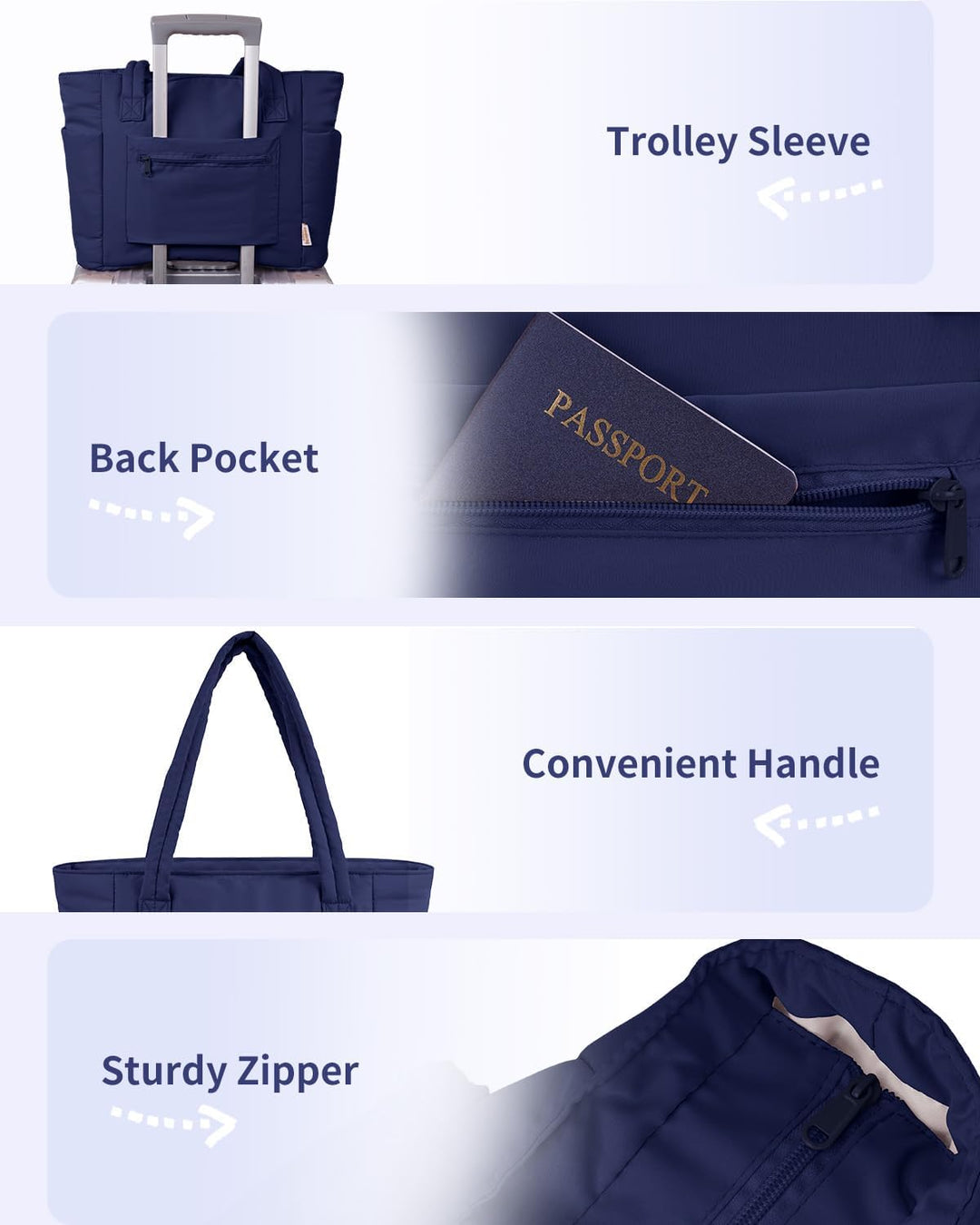 Pojemna damska tote torba na laptopa z bezpieczną kieszenią na kubek