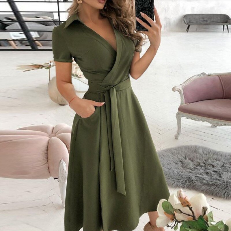 Damska Elegancka Sukienka Letnia | Midi