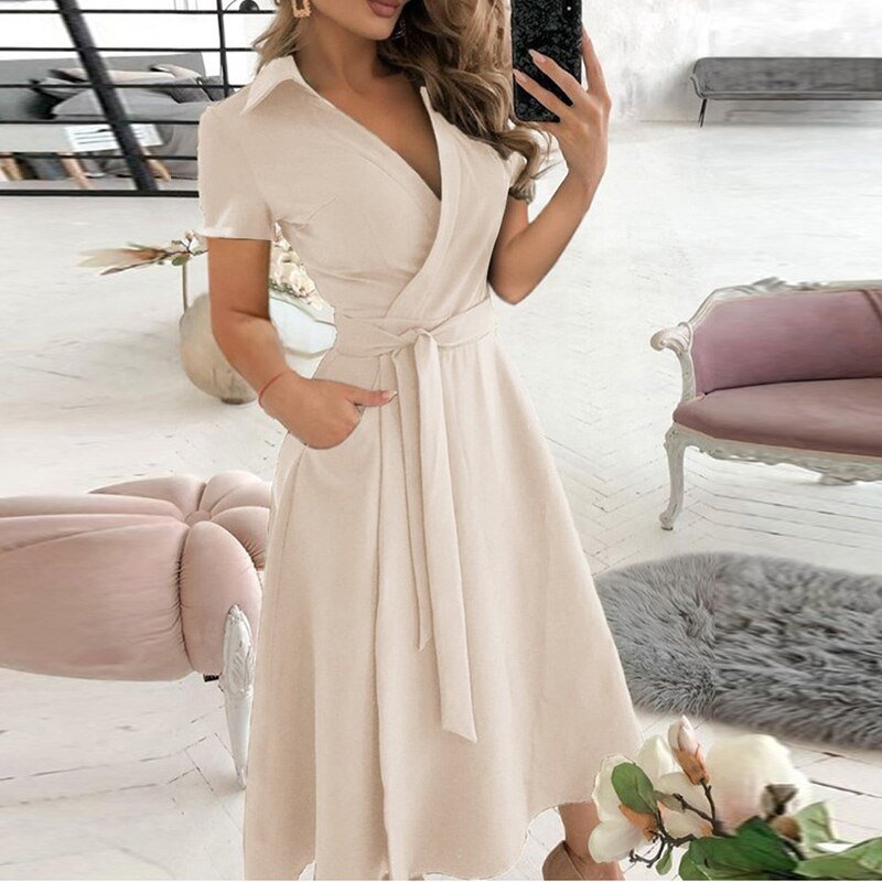 Damska Elegancka Sukienka Letnia | Midi