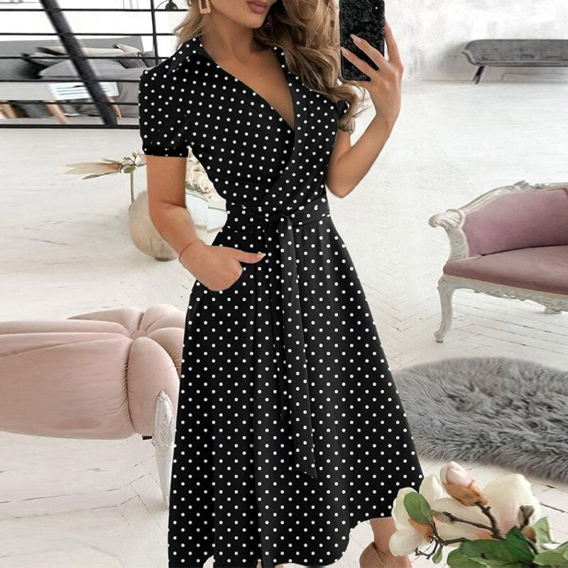 Damska Elegancka Sukienka Letnia | Midi